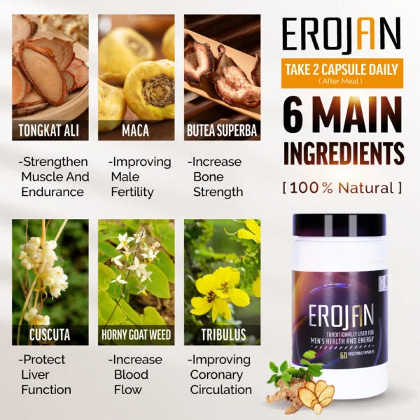 Erojan men vitality supplement by Wellous