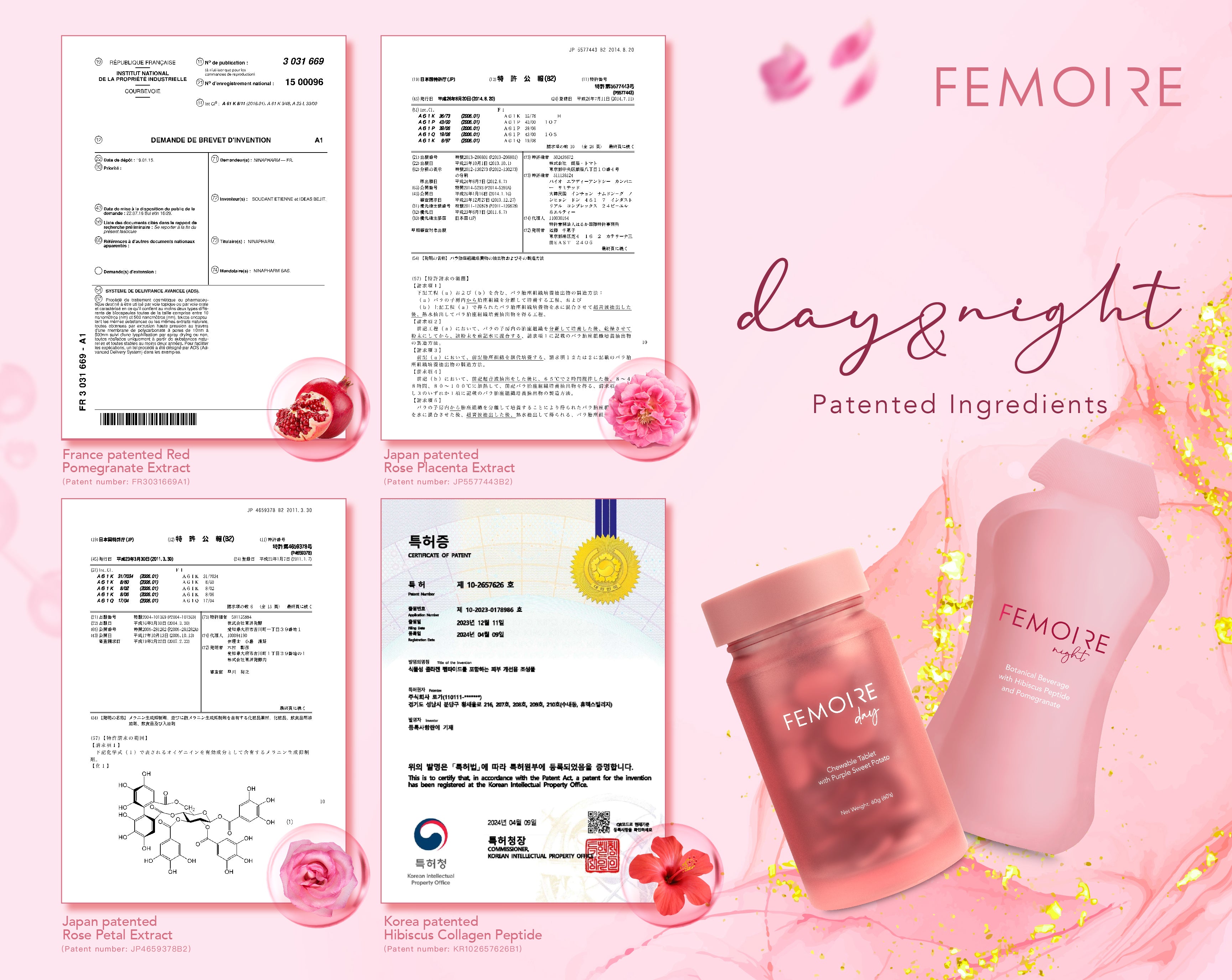 Femoire Day & Night Patented Ingredients | Wellous x WellLife