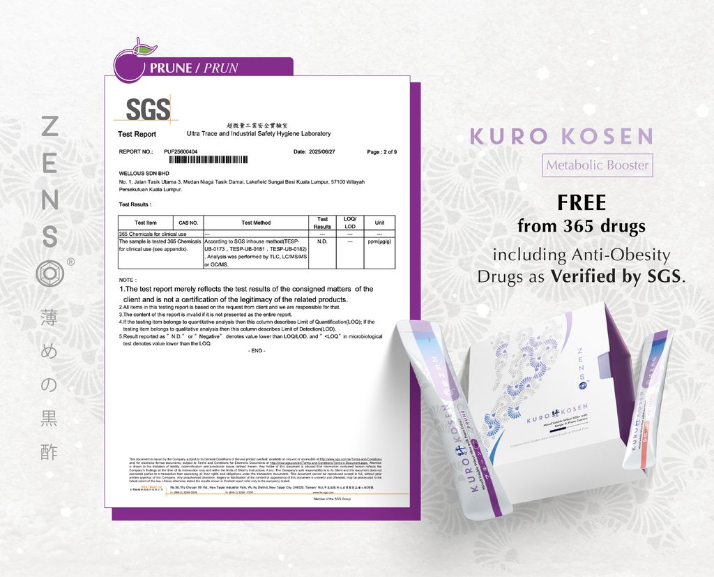 Zenso Weight Management Programme indicates free from 365 drug components | Wellous x WellLife