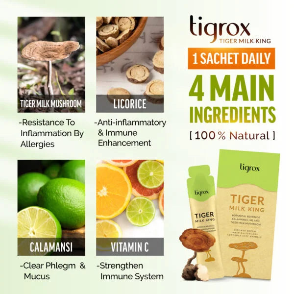 Wellous Tigrox Tiger Milk King – Tiger Milk Mushroom Lung & Immune Health Supplement