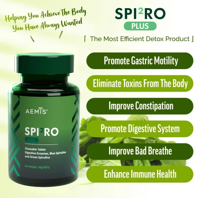 Wellous Spiro Plus – Super Greens Detox & Fiber Tablet