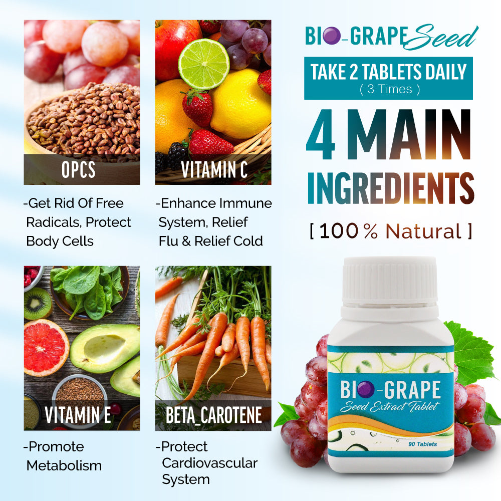 Bio-Grape Seed heart and antioxidant supplement by Wellous