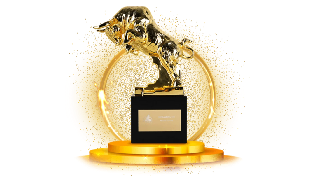 Golden Bull Awards 2020 trophy recognizing outstanding SMEs for strong fundamentals and sustainable business growth
