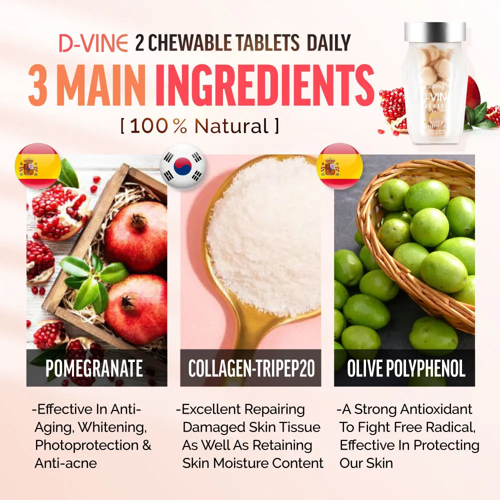 D-VINE collagen tripeptide chewable by Wellous