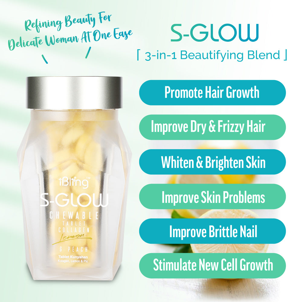 S-GLOW for hair strength and skin radiance by Wellous
