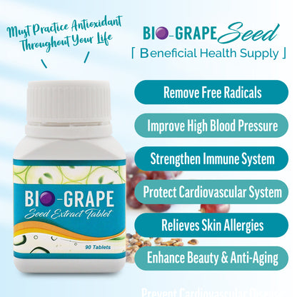 Bio-Grape Seed heart and antioxidant supplement by Wellous