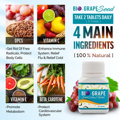 Bio-Grape Seed heart and antioxidant supplement by Wellous