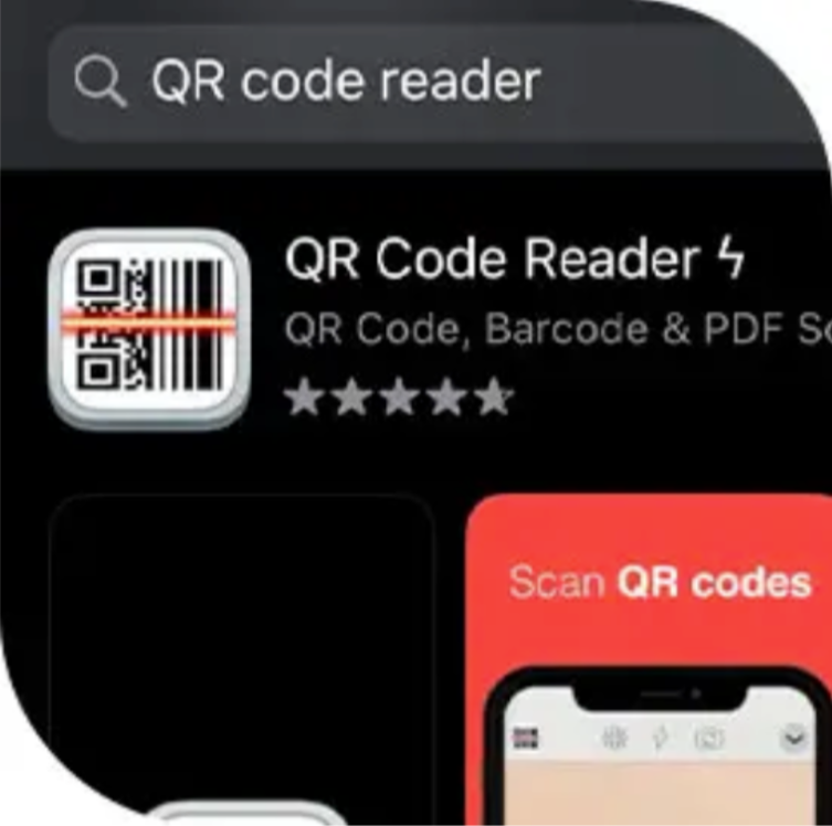 QR code reader app download screen from App Store for Wellous product verification